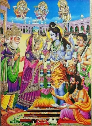 The Grand Wedding of Shiva and Sati